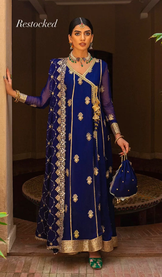 Royal blue angrakha