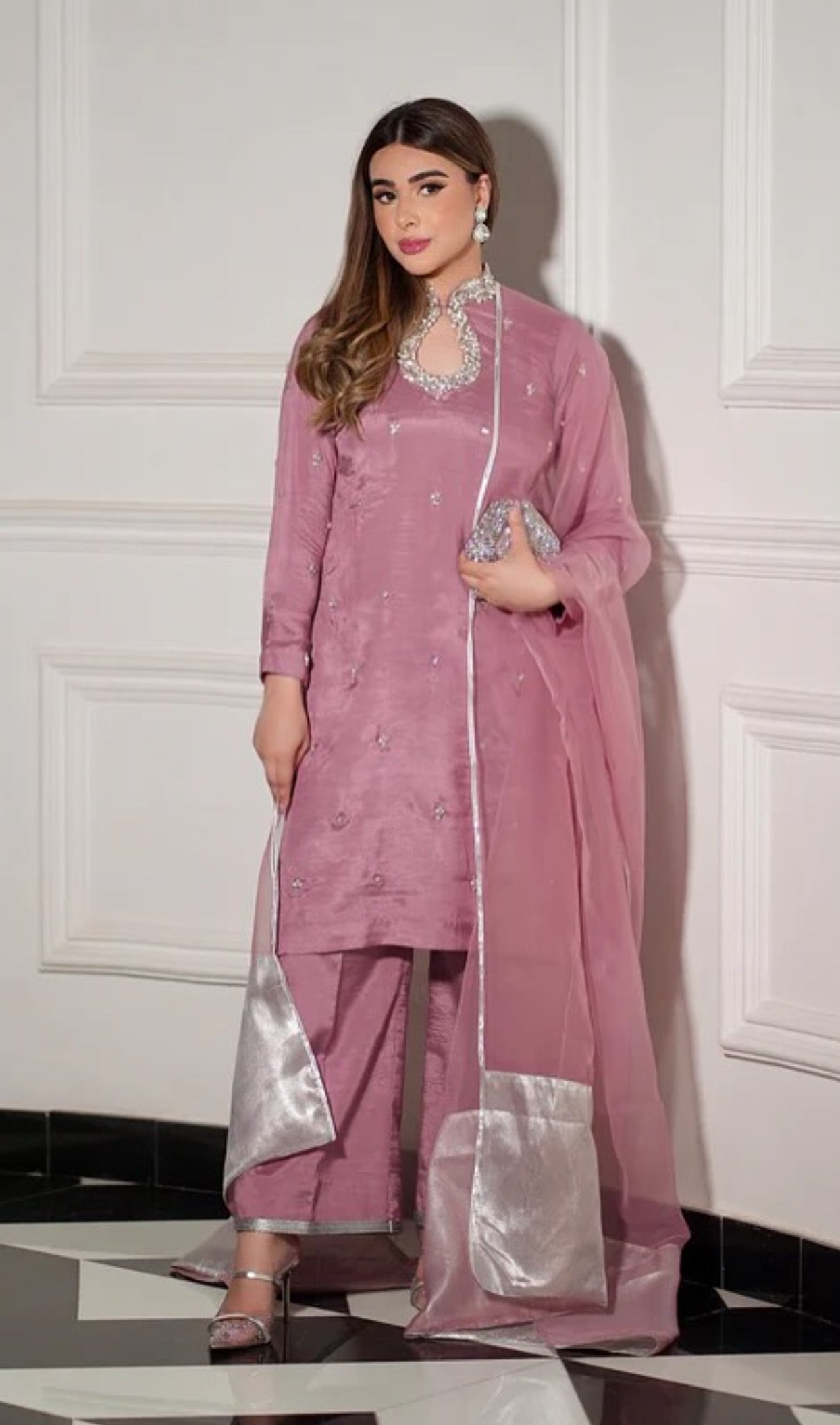 3 piece lilac suit
