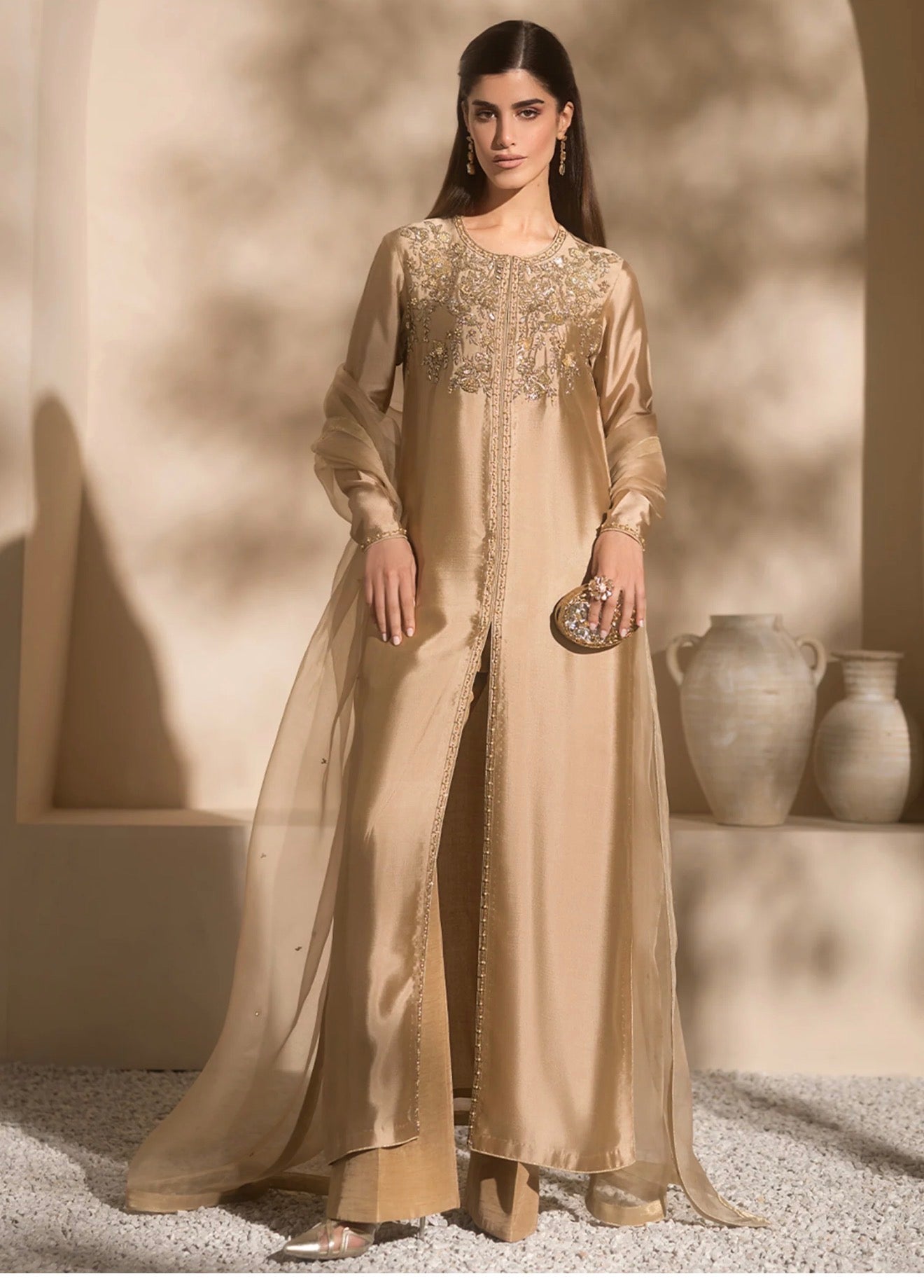 3 piece silk suit