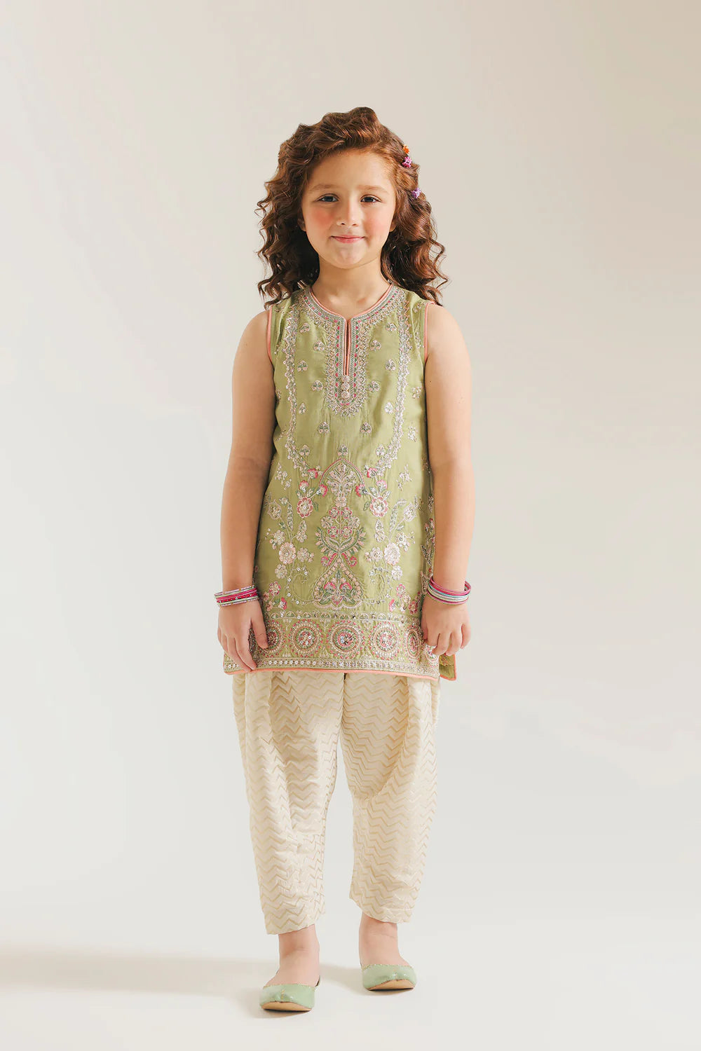 Kids 2 piece green suit