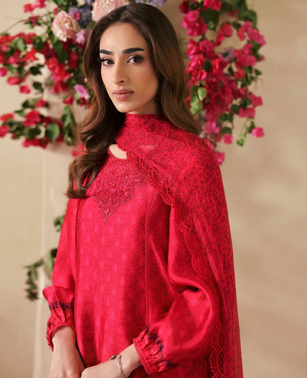 Faiza Saqlain silk suit