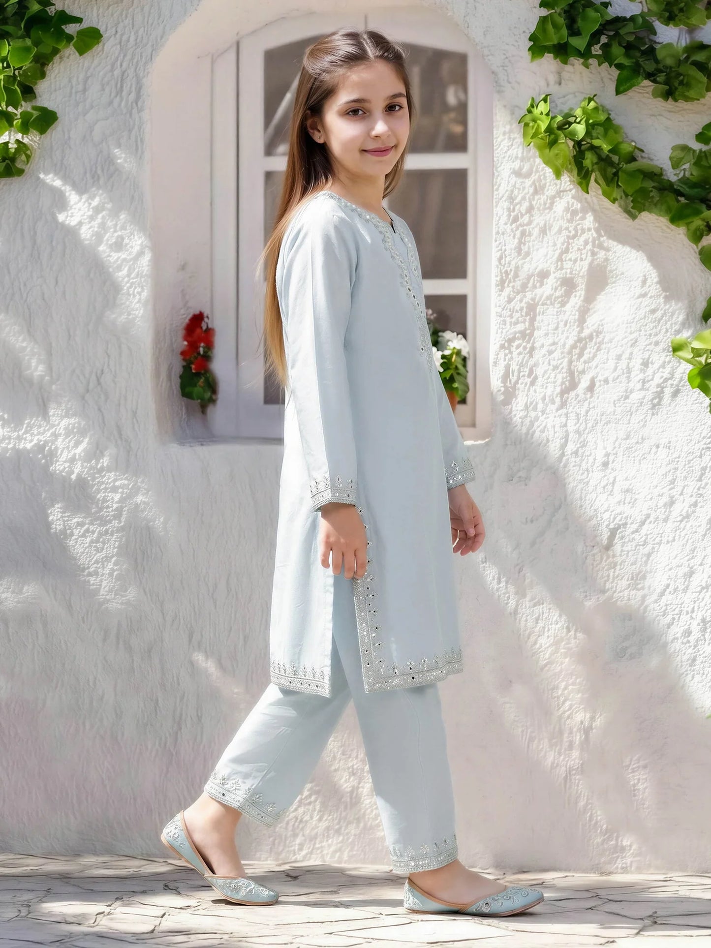 Teens lawn suit
