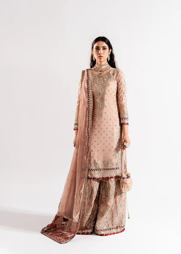 Tea pink sharara set