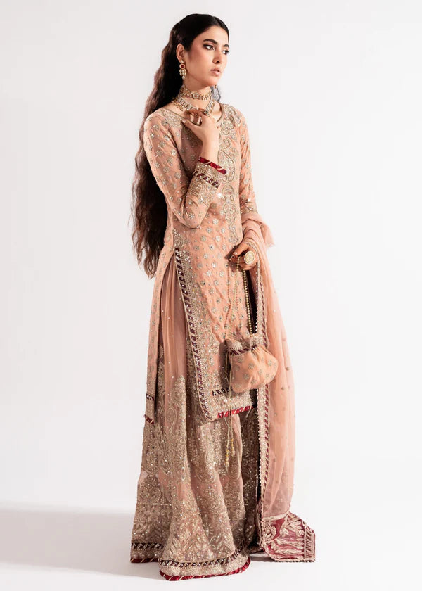 Tea pink sharara set