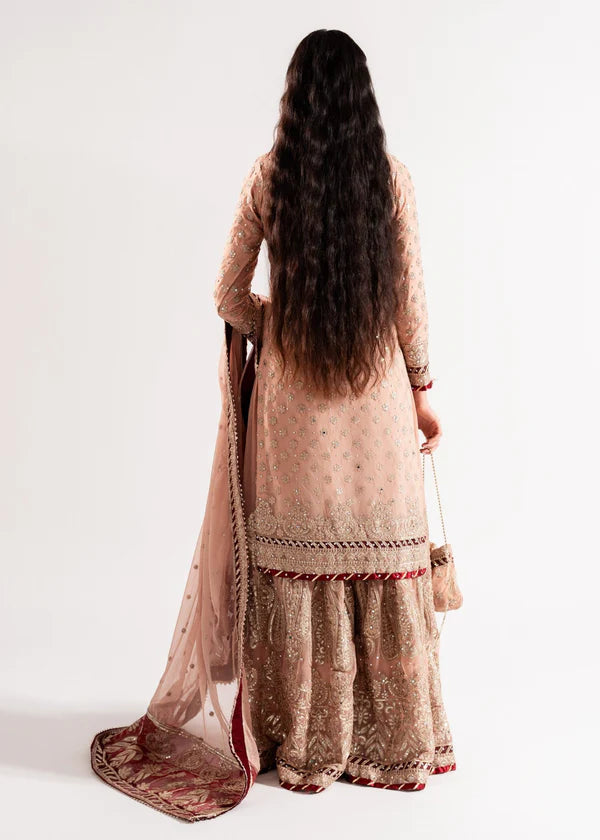 Tea pink sharara set