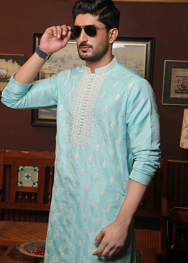 Sea Blue Kurta with trouser