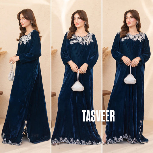 Velvet blue kaftan