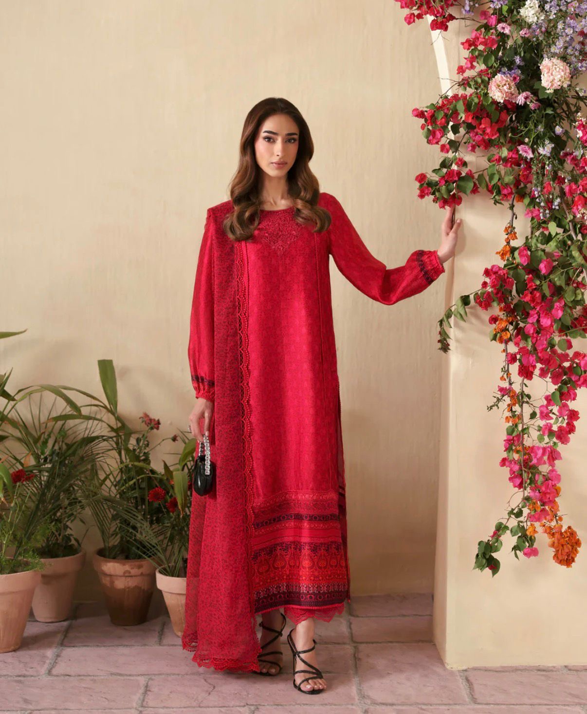 Faiza Saqlain silk suit