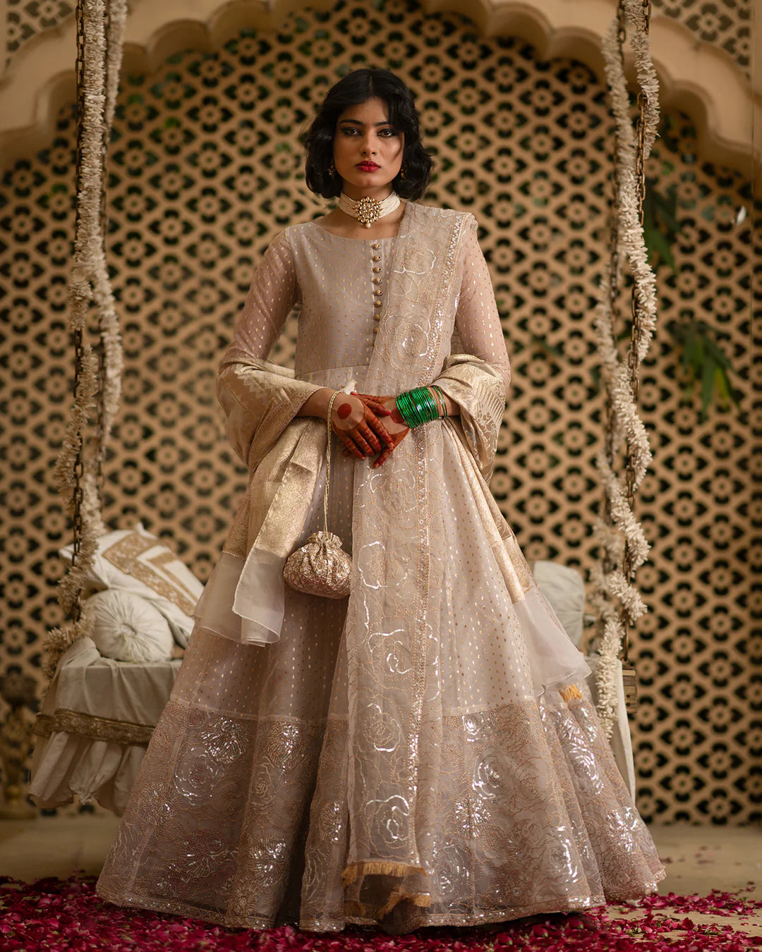 Anarkali frock with dupatta