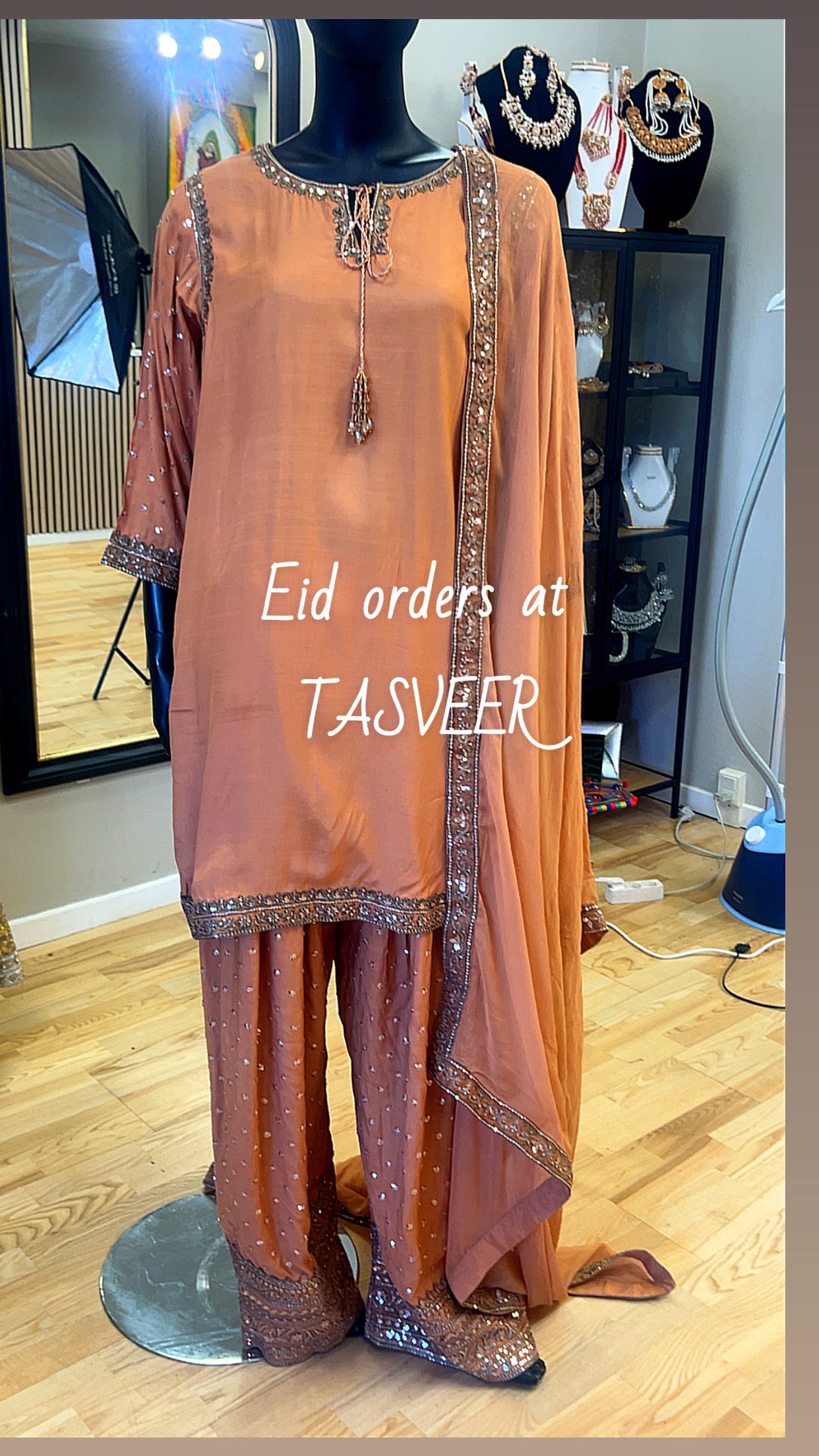 Rust Orange Farshi suit