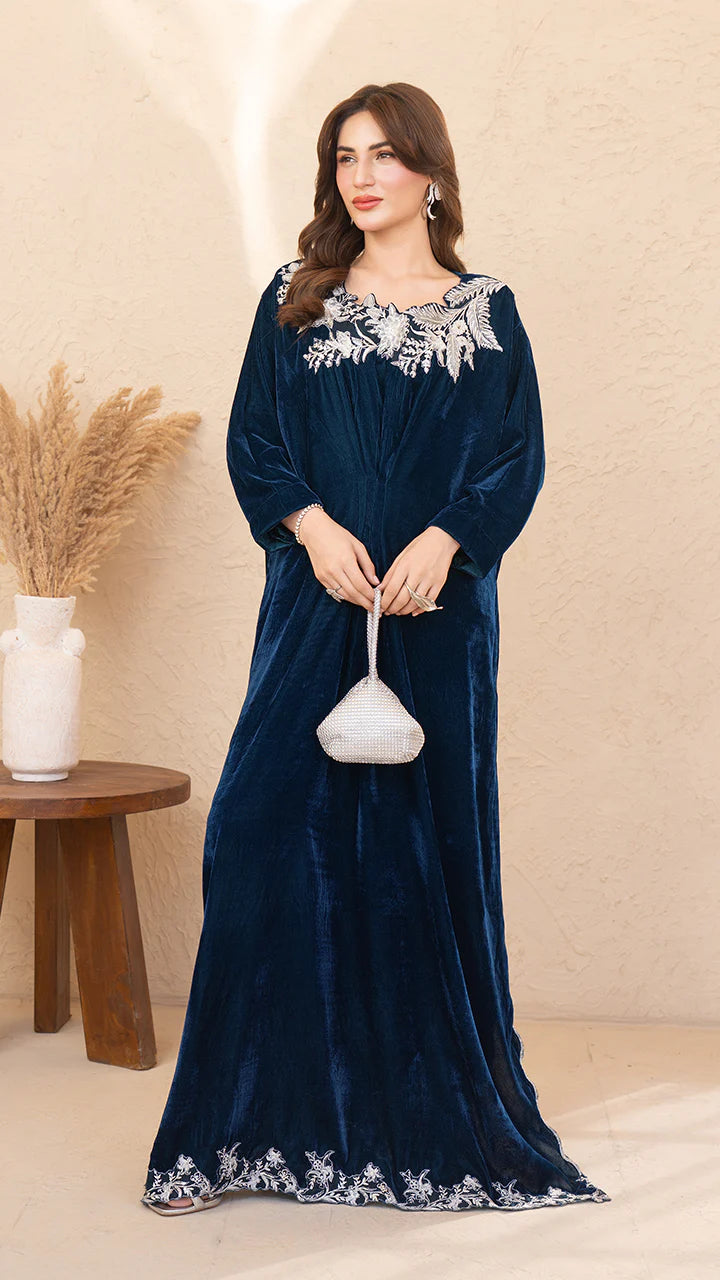 Velvet blue kaftan