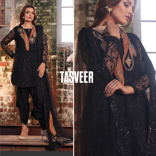 Black 3 piece net with linning