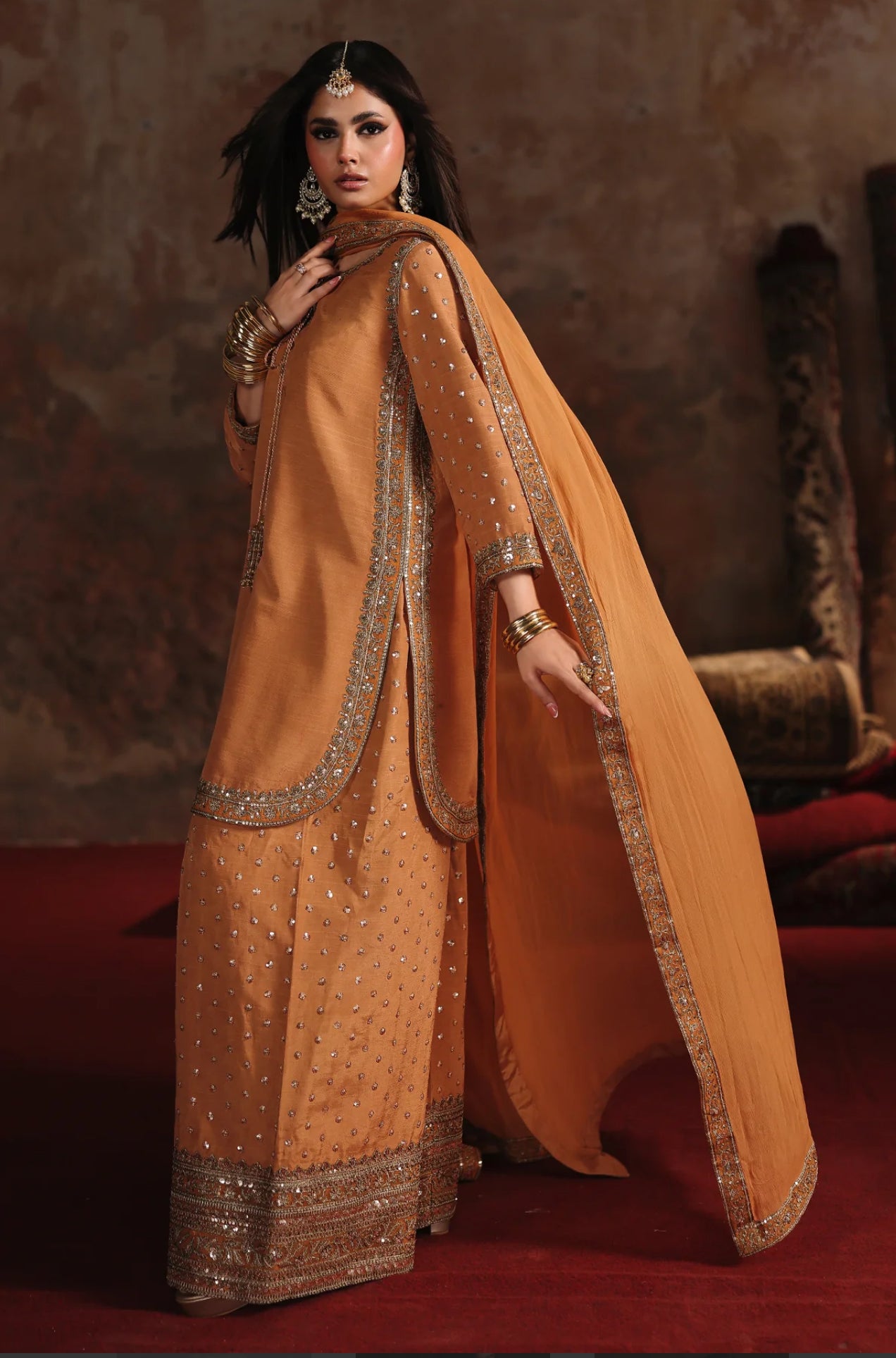 Rust Orange Farshi suit