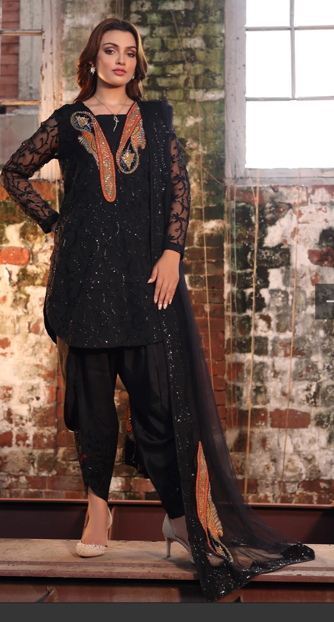 Black 3 piece net with linning