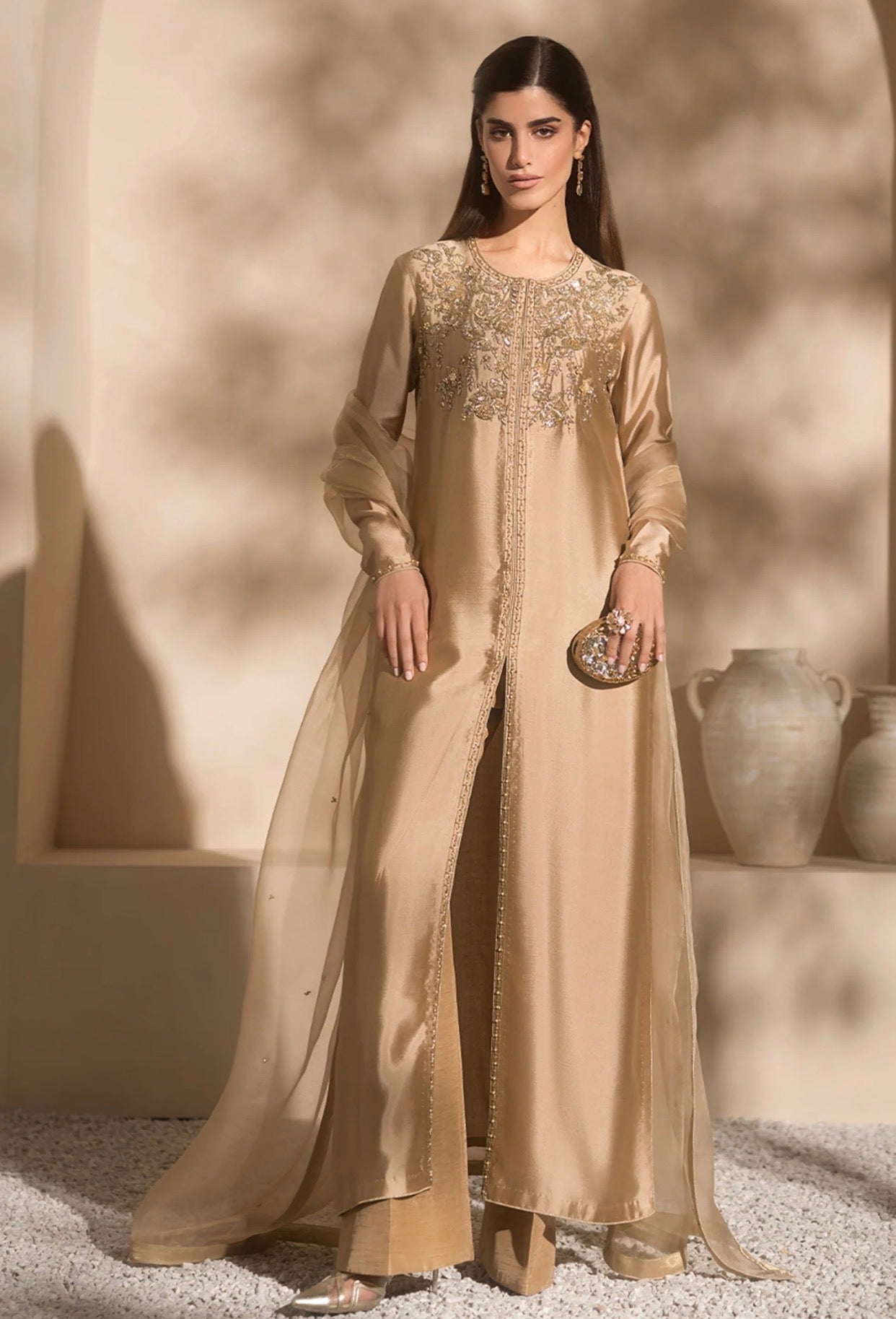 3 piece silk suit