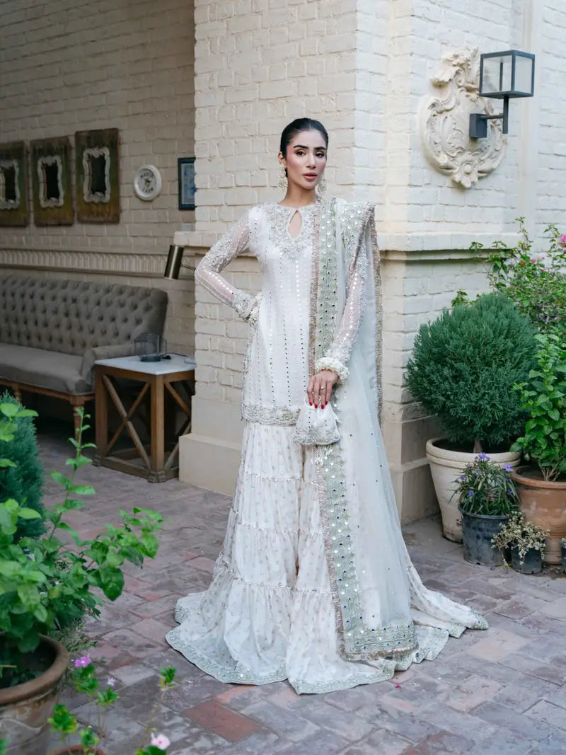 Off white sharara designer