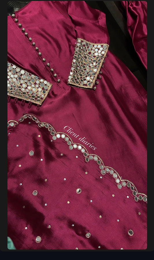 3 piece silk suit
