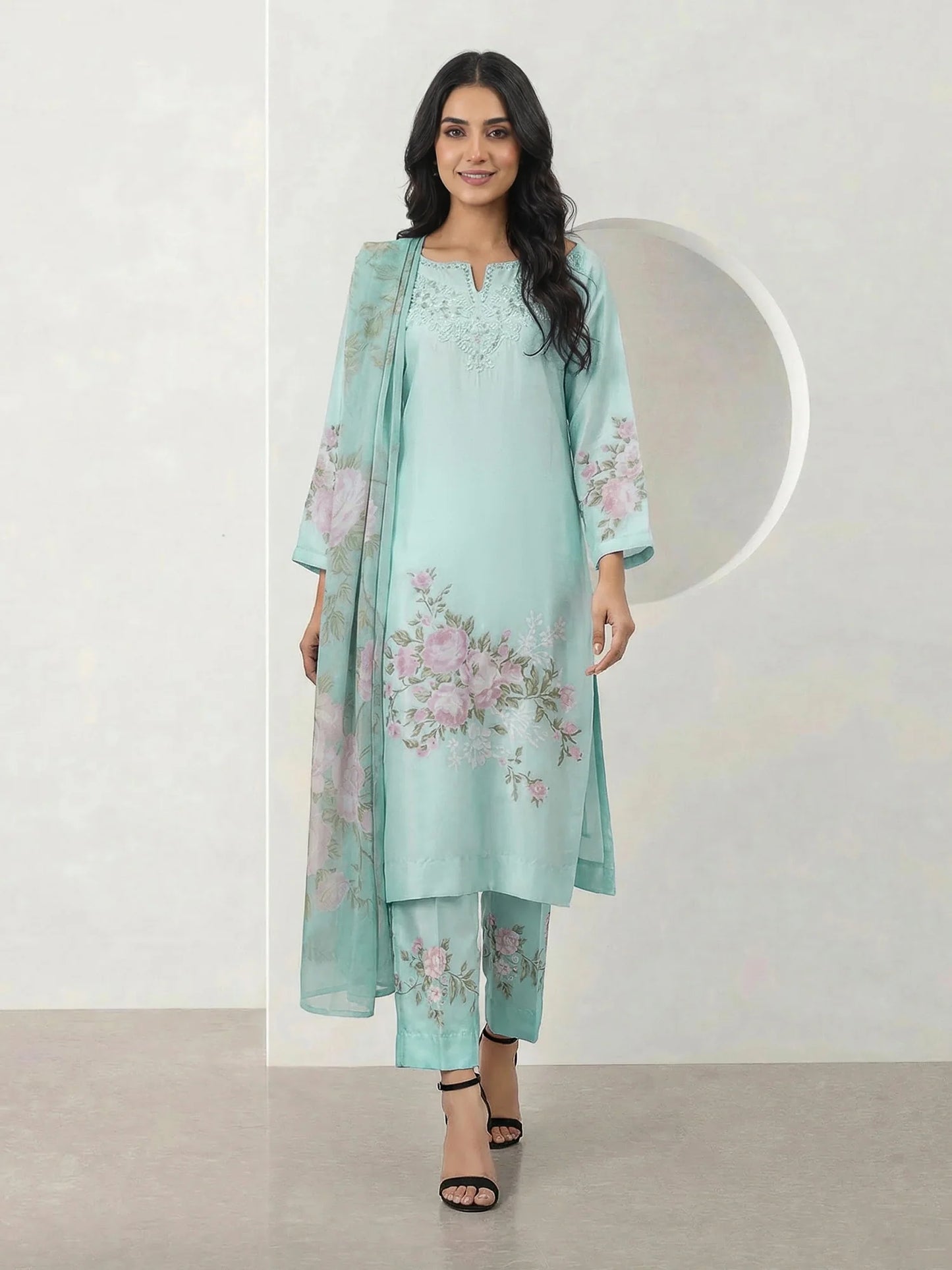 Silk 3 piece suit